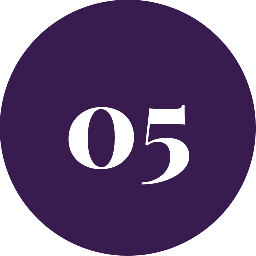 Circular graphic displaying the number 05