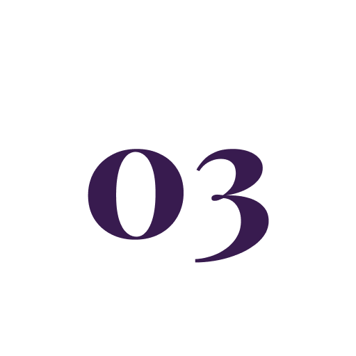Circular design with number 03