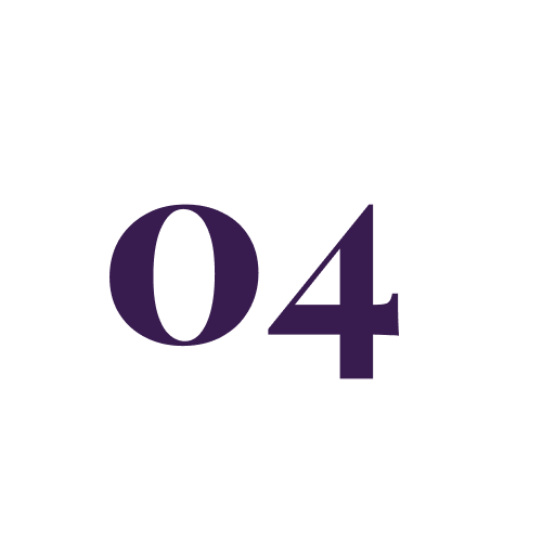 White circle with number 04