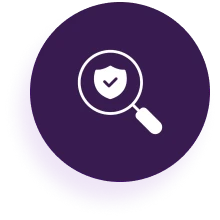 Verification badge under magnification