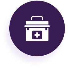 Health care emblem with cross
