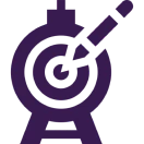 Bullseye with arrow illustration